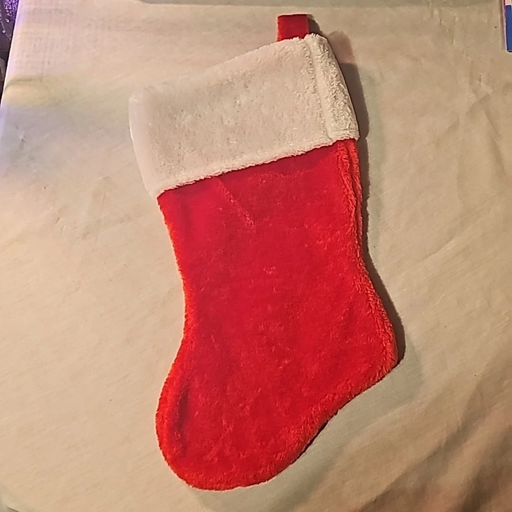 Christmas fleece stocking nwot